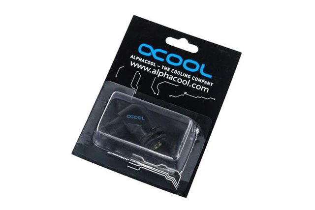 Alt view image 3 of 3 - Alphacool G1/4 1/2" (13mm) 90° Revolvable Barbed Fitting with O-Ring - Black (17139)
