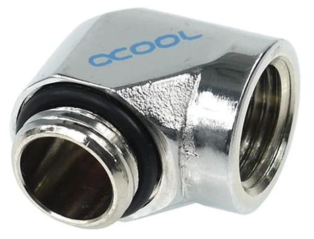 Alt view image 2 of 3 - Alphacool G1/4 Male to Female L-Connector - Chrome (17044)