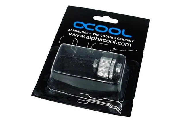 Alt view image 2 of 2 - Alphacool G1/4 Male to Male Revolvable Extension - Chrome (17032)