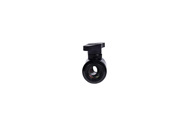 Alt view image 5 of 5 - Alphacool G1/4 Eiszapfen 2-Way Ball Valve Fitting - Deep Black (17142)