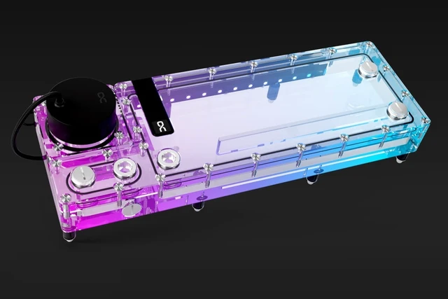 Alt view image 4 of 7 - Alphacool Core Flat Reservoir 360 Right with VPP Pump, G1/4, 500 ml, Acrylic, Clear (15488)