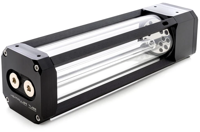 Alt view image 2 of 10 - Watercool HEATKILLER Tube 200 D5 MP Reservoir, G1/4, 200mm, Borosilicate Glass, Clear (30215)