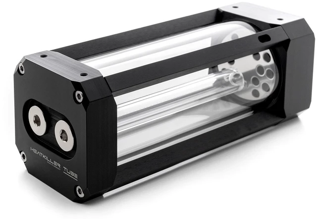 Alt view image 2 of 7 - Watercool HEATKILLER Tube 150 MP - Clear Reservoir, G1/4, 100mm, Borosilicate Glass (30211)
