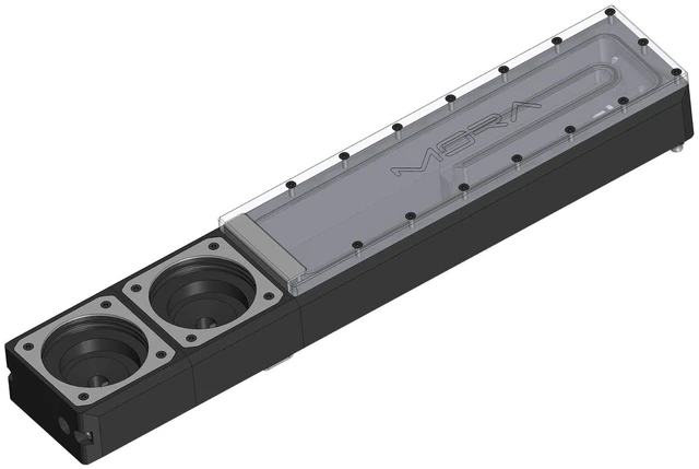 Alt view image 4 of 9 - Watercool MO-RA IV Tank D5 Expansion (26055)