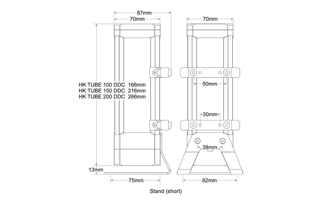 Alt view image 4 of 4 - Watercool HEATKILLER® Tube 200 DDC - Clear Reservoir, G1/4, 200mm, Borosilicate Glass (30208)