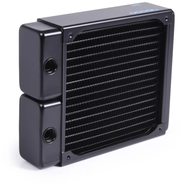 Alt view image 2 of 7 - Alphacool 14474 NexXxoS Hpe-45 Full Copper 140mm Radiator, G1/4, 45mm, Black