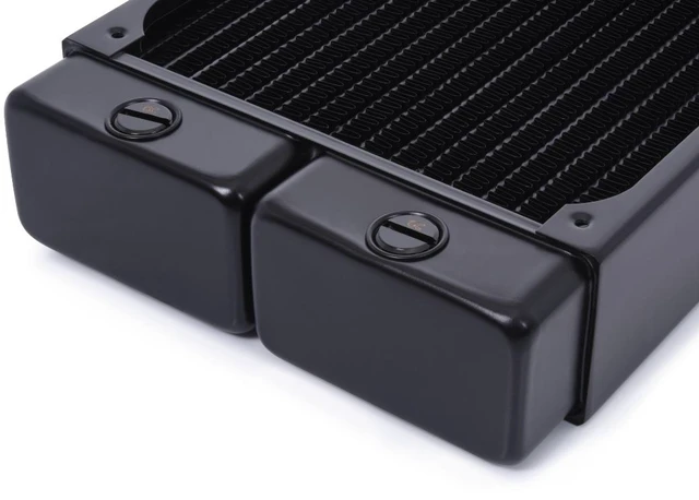 Alt view image 3 of 7 - Alphacool 14474 NexXxoS Hpe-45 Full Copper 140mm Radiator, G1/4, 45mm, Black