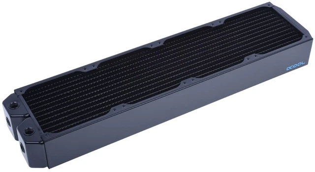 Main image of Alphacool NexXxos UT60 Full Copper Radiator 480, 120mm x 4, Quad Fan, Black, G1/4, 480mm, 60mm (14175)