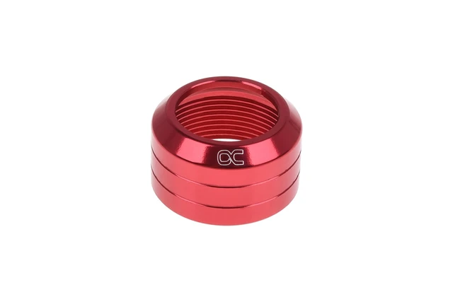 Alt view image 2 of 6 - Alphacool Eiszapfen 13mm HardTube Fitting Collar Modding Pack - 6 Pack - Red (17411)
