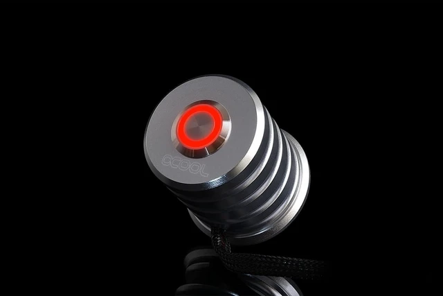 Alt view image 2 of 7 - Alphacool Power Button Body - Chrome, Aluminum (17429)