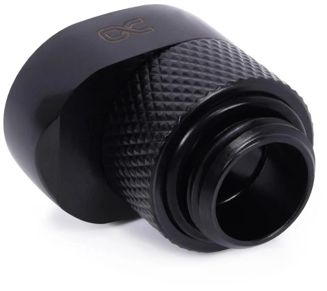 Alt view image 2 of 4 - Alphacool Eiszapfen 8mm Offset Fitting Rotatable G1/4 OT to G1/4 IT - Black, Brass (17604)