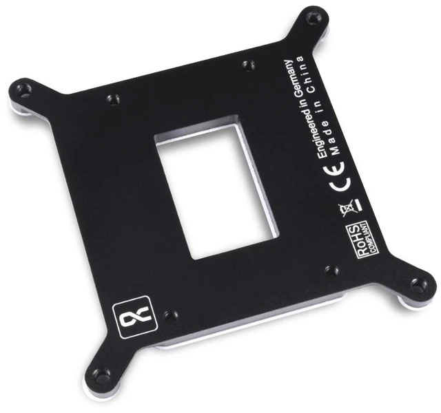 Main image of Alphacool Apex Backplate XPX/Eisbaer LGA 1700 Metal Full Cover CPU Mounting Hardware, Aluminum, Black (13072)