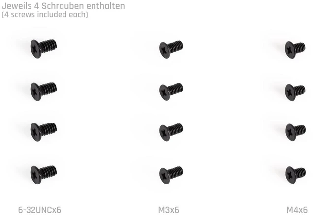 Alt view image 3 of 4 - Alphacool Core Push Mounting 25mm M3/M4/UNC 6-32 Set 4x (15725)