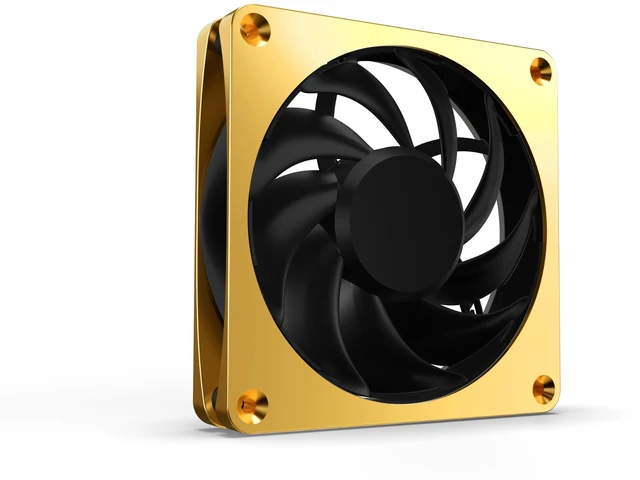 Main image of Alphacool Apex Stealth Metal Fan 2000rpm Gold - 120x120x25mm (13854)