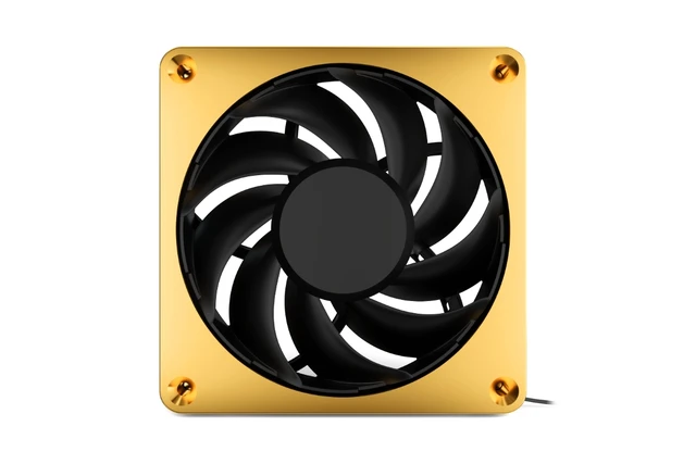 Alt view image 2 of 7 - Alphacool Apex Stealth Metal Fan 2000rpm Gold - 120x120x25mm (13854)