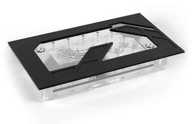 Main image of Alphacool Apex Distroplate Dark Base Pro 901 with Apex Pump - Black Reservoir, G1/4, 433ml, Acrylic (14630)