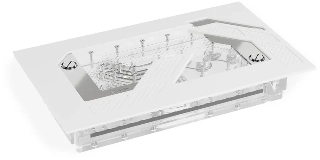 Main image of Alphacool Apex Distroplate Dark Base Pro 901 VPP/D5 - White Reservoir, G1/4, 433ml, Acrylic (14659)
