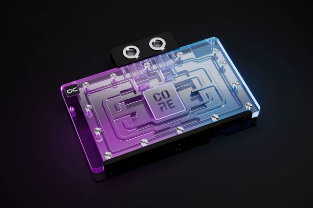 Alt view image 3 of 6 - Alphacool Core Geforce RTX 5090 Reference Waterblock with Backplate, G1/4, Chrome Plated Copper, ARGB (10242)