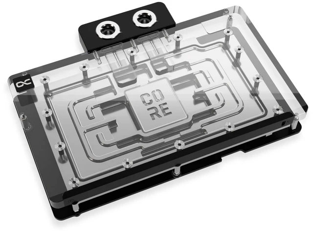 Main image of Alphacool Core Geforce RTX 5090 Gamerock + Phantom Waterblock with Backplate, G1/4, Chrome Plated Copper, ARGB (10259)