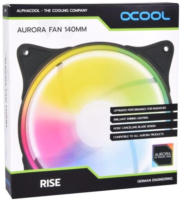 Alt view image 4 of 4 - Alphacool Rise Aurora 140mm Fan White (140x140x25mm) (24851)
