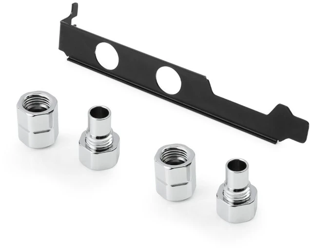 Alt view image 3 of 5 - Alphacool ES PCIe Slot Bracket 2x G1/4 with Cable Passthrough (5100099)