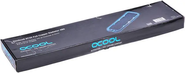 Alt view image 3 of 8 - Alphacool NexXxos ST30 Full Copper Radiator 480, 120mm x 4, Quad Fan, Black