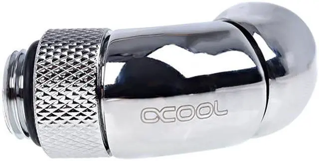 Main image of Alphacool Eiszapfen G1/4" Dual Rotary 45Â° Adapter Fitting - Chrome (17251)