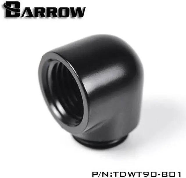 Main image of Barrow G1/4" 90 Degree Male to Female Angled Adaptor Fitting - Black (TDWT90-B01)