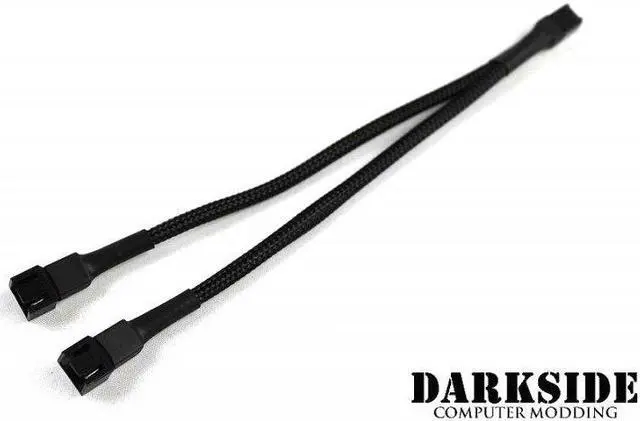 Main image of Darkside 3-Pin Dual Fan Power Y-Cable Splitter - Jet Black (DS-0094)