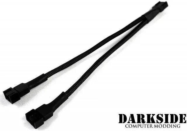 Main image of Darkside 4-Pin Dual Fan Power Y-Cable Splitter - Jet Black (DS-0095)