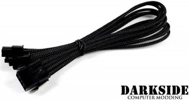 Main image of Darkside 4+4 EPS 12" (30cm) HSL Single Braid Extension Cable - Jet Black (DS-0072)