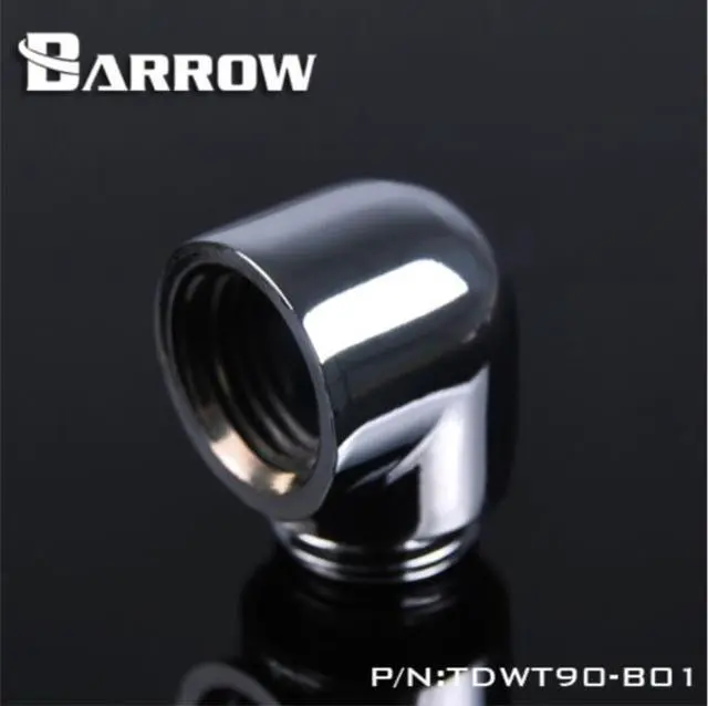 Main image of Barrow G1/4" 90 Degree Male to Female Angled Adaptor Fitting - Silver (TDWT90-B01-Silver)