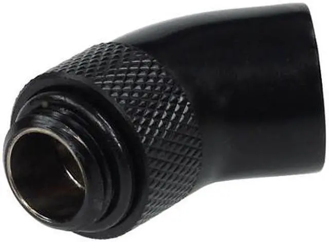 Main image of Alphacool G1/4  Revolvable 45Â° Male to Female Angled Adaptor - Black (17051)