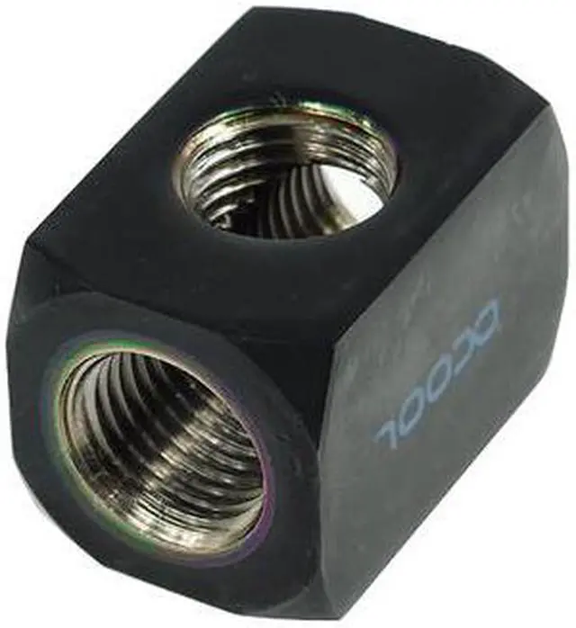 Main image of Alphacool G1/4 Round TEE Connection Terminal - Black (17030)