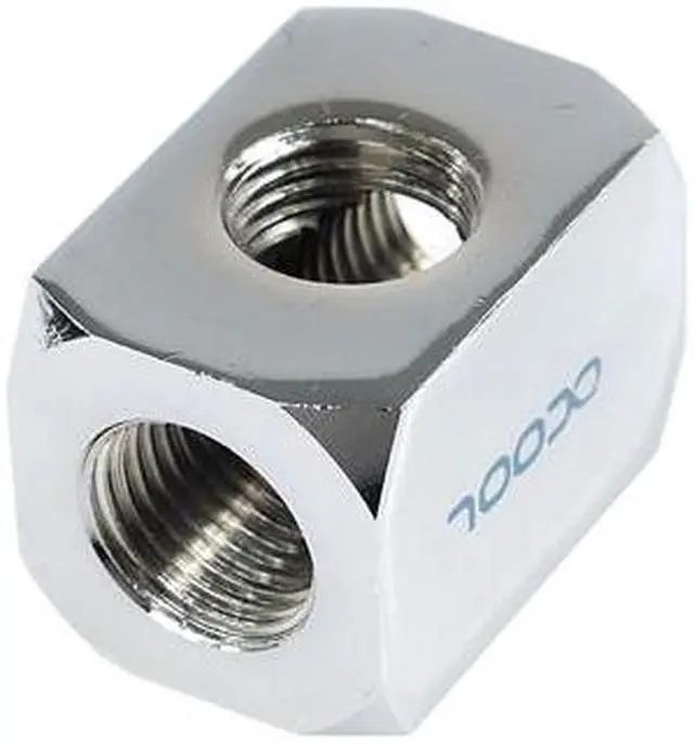 Main image of Alphacool G1/4 Round TEE Connection Terminal - Chrome (17029)