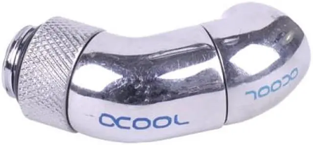 Alt view image 2 of 3 - Alphacool G1/4 Double 45Â° Revolvable Angled Adaptor - Chrome (17059)