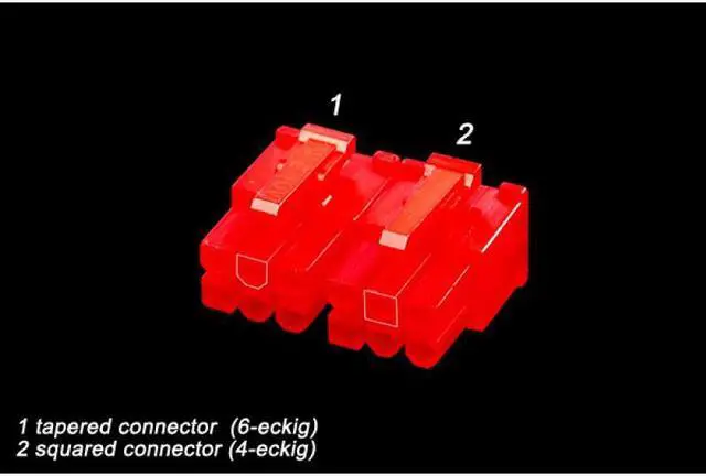 Alt view image 2 of 4 - Phobya 6-pin VGA Connector (Ver. 1) (incl. pins) - 2ct | Male (82379)