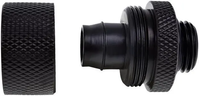 Alt view image 2 of 7 - Alphacool Eiszapfen 3/8" ID x 5/8" OD G1/4 Compression Fitting - Black Sixpack (17234)