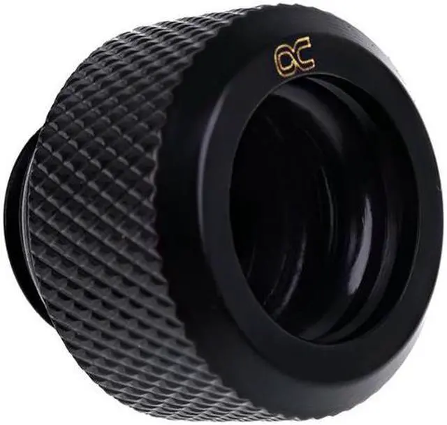 Alt view image 2 of 3 - Alphacool Eiszapfen 13mm G1/4" HardTube Knurled Compression Fitting - Black (17262)