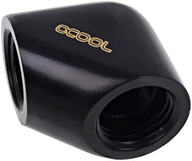 Alt view image 3 of 3 - Alphacool Eiszapfen G1/4" 90° Female to Female L-Connector - Black (17258)