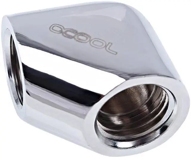 Alt view image 3 of 3 - Alphacool Eiszapfen G1/4" 90° Female to Female L-Connector - Chrome (17259)