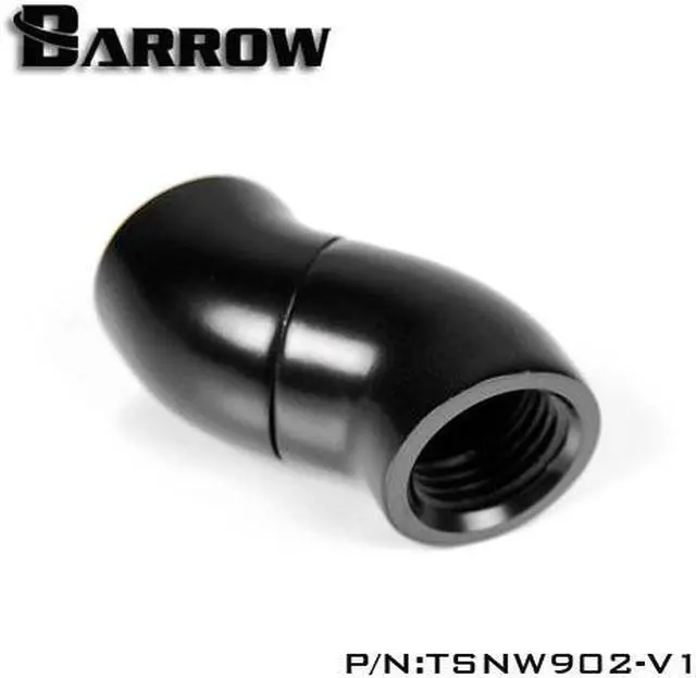 Alt view image 2 of 3 - Barrow G1/4" 90 Degree Female to Female Rotary Snake Adaptor - Black (TSNW902-V1)