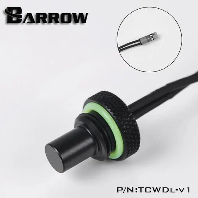 Main image of Barrow G1/4" 10K Temperature Stop / Plug Fitting - Long Version - Black (TCWDL-V1)