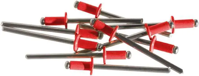 Main image of ModMyMods 1/8" (3mm) Domed Aluminum Rivets - Red - 10 Pack (MOD-0194)