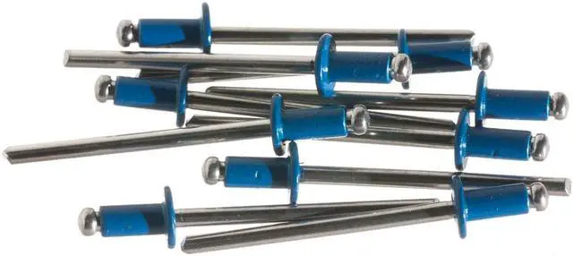 Main image of ModMyMods 1/8" (3mm) Domed Aluminum Rivets - Blue - 10 Pack (MOD-0192)