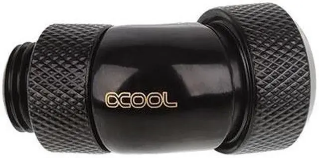 Alt view image 3 of 3 - Alphacool Eiszapfen 13mm HardTube Compression Fitting 45° Rotatable G1/4 - Knurled - Deep Black (17407)