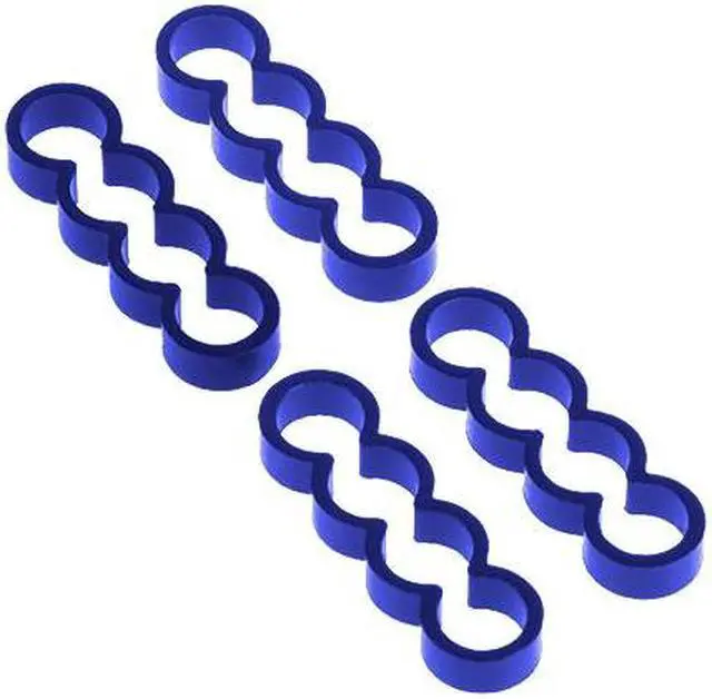 Alt view image 2 of 9 - Alphacool Eiskamm Aluminum X4 Flat - 4mm Blue - 4 pcs (24794)