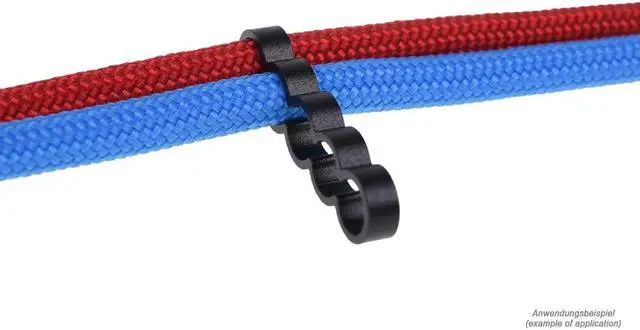 Alt view image 2 of 9 - Alphacool Eiskamm Aluminum X5 Flat - 4mm Black - 4 pcs (24768)