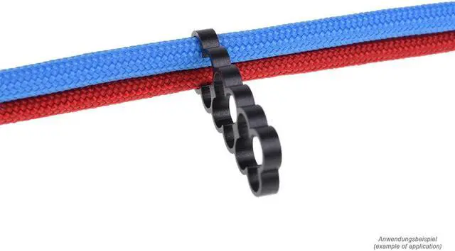 Main image of Alphacool Eiskamm Aluminum X12 - 4mm Black - 4 pcs (24763)