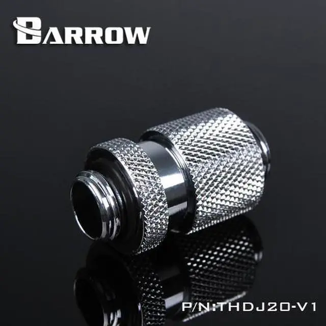 Main image of Barrow G1/4" 20mm Male to Male Extension Fitting with Micro Adjustment - Silver (THDJ20-V1-Silver)